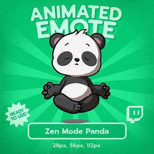 Kawaii Zen Panda Animated Emote: Peaceful Twitch/discord Stream GIF - Etsy Australia