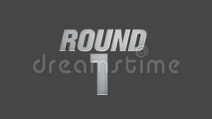 Round 1 animated text stock footage. Video of animated - 111596124