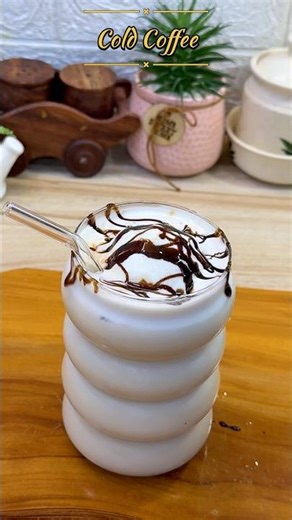 Cold Coffee Without Machine | Cafe Style At Home |#shorts #trending #coldcoffee