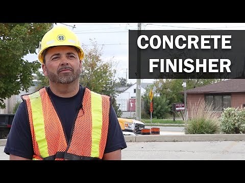 Job Talks - Concrete Finisher - Joe Explains his Work in the Road Sector of Concrete