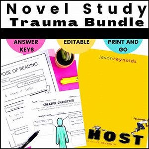 Ghost Jason Reynolds Novel Study - Trauma Lesson - White Project Bundle