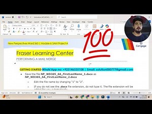 New Perspectives Word 365 | Module 6: SAM Project A #FraserLearningCenter #word module 6