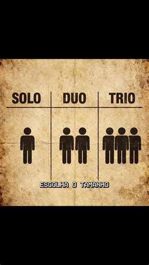 Solo, duo ou trio??? Marque alguém que participaria com você!!!! #equipe #historias #sobreviviente #sobrevivencia #jogos