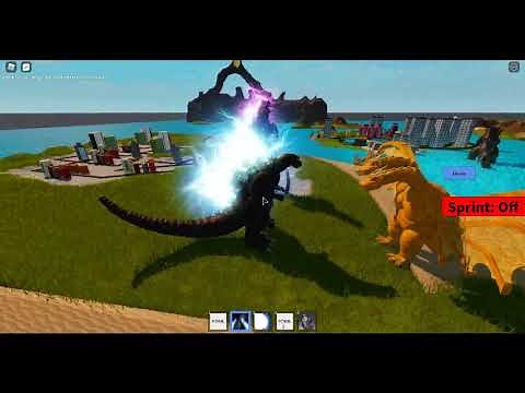 GMK Godzilla VS GMK King Ghidorah in ROBLOX Kaiju Kewl!