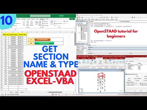 Get Section Name and Type | OpenSTAAD Tutoial for Beginners
