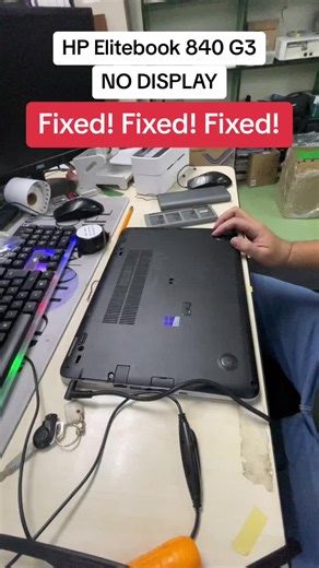 HP Elitebook 840 G3 Quick fix.. #nodisplay #fi #it #cysstttjvboy #fyp #mis #tech #techtok #laptoprepair