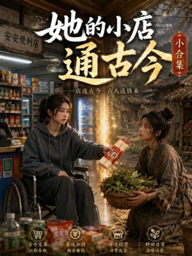 她的小店通古今，5到14合集 # ai漫剧 # 二次元动漫 # 古今穿越 # 大女主 # 系统流