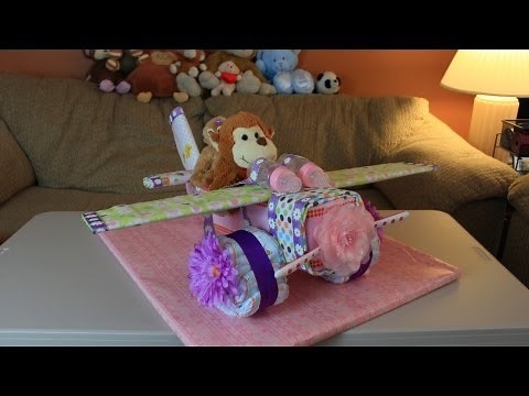 Airplane Diaper Cake (How To Make)