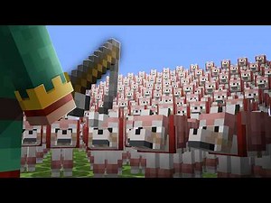 [Minecraft] Winning the Battle with 300 Wolves [Death-Defying Server]