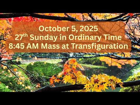 October 5, 2025 27th Sunday in Ordinary Time