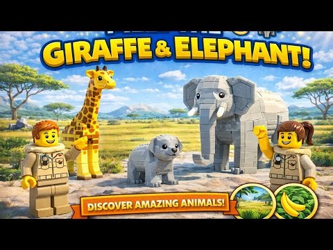 Meet the Giraffe & Elephant | Fun LEGO Animal