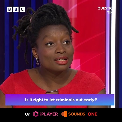 13K views · 73 reactions | “Is it right to let criminals out early?” Watch what the Question Time panel said on this audience question Catch up with the whole of this week’s #bbcqt debate from Dulwich, on Sounds and iPlayer now: bbc.co.uk/programmes/m002ch7j #bbcpolitics #ukpolitics | BBC Question Time | Facebook