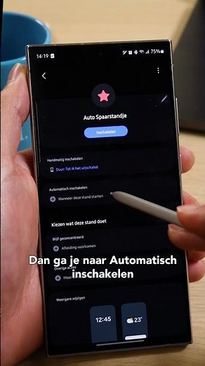 Tip: Automatisch de spaarstand aanzetten, zodat je minder snel met een lege telefoon zit #samsung