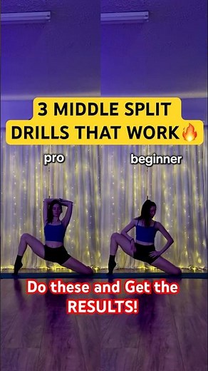 3 Middle Split Drills You NEED! (They really work!) #flexibility #stretching #gymnast #shorts