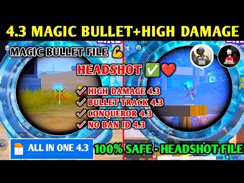 BGMI 4.3🔥MAGIC BULLET TRACKING AUTOHEADSHOT CONFIG FILE | HIGH DAMAGE FILE CONFIG BGMI, GL, 4.3