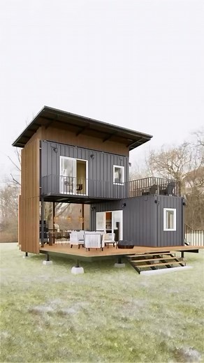 80K views · 1.7K reactions | 2 storey container house﫶 Follow (...