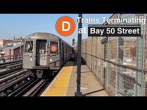 BMT West End Line: R68 Ⓓ Trains End/Begin Service at Bay 50 Street (11/18/2021)