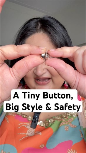 Fix Loose Clothes in Style Crystal Brooch Safety Button Review #shorts #shortsfeed #ytshorts #fyb