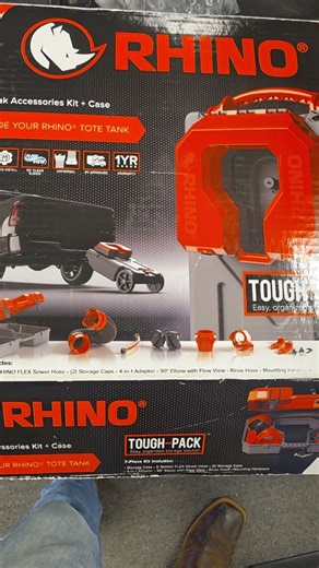 All New Rhino Tough Pack fits on your camco dump tank #camping #rv #rvlife