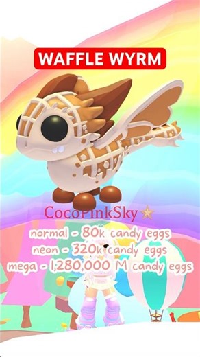 how much is a Waffle Wyrm? 🧇✨💖 #adoptme #roblox we better start grinding hard