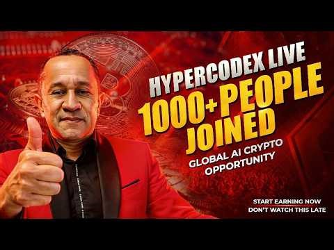 HYPERCODEX LIVE 1000+ People Joined | AI Crypto Opportunity | Global Zoom Explosion
