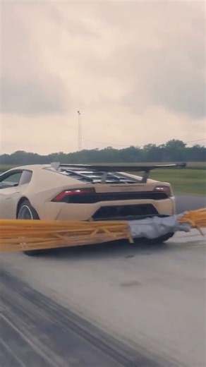 Giant Slingshot Fun with a Lamborghini 🏁 #reels #lamborghini #slingshot #fun #racecar | Whistlindiesel