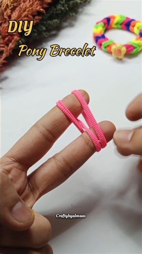 How to make Pony Brecelet 🤔 #diy #crafts #shorts