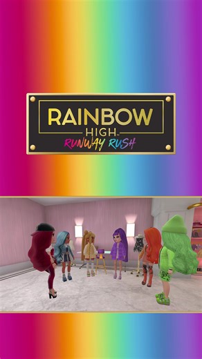 ANNOUNCEMENT! 🌈📣 Do you or your kid love @rainbowhigh?! Get ready to play our colorful new console game, #RainbowHighRunwayRush —available on September 22, 2023! Join Ruby, Poppy, Sunny, Jade, Skyler, and Violet from #RainbowHigh and #LetYourTrueColorsShine through creativity, fashion, and friendship. ✨