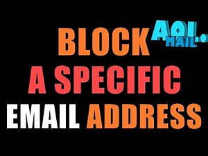 AOL: How To Block Emails