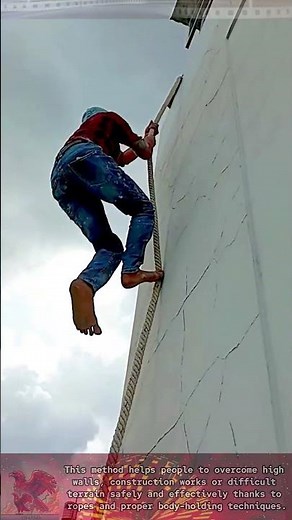 How to climb walls safely and effectively with a rope || Construction solutions
