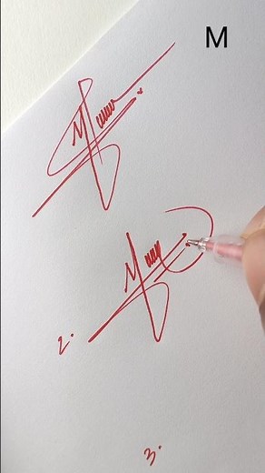 Professional signature making with letter M #shorts #signaturestyle #howtosign