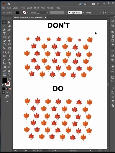 Adobe Illustrator 2026 – Random Leaf Pattern Tutorial | Pro Tip #abbasfx #adobe