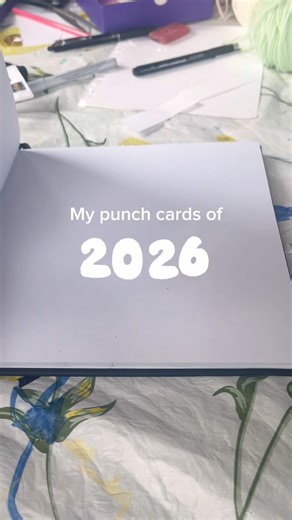 My punch cards of 2026! #punchcard #art #craft #books #booktok
