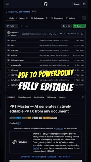 ppt-master: Drop a PDF, Get a Fully Editable PowerPoint