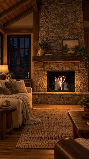 Night fireplace with cracking fire sounds for deep sleeping#ASMR #FireplaceASMR #SleepASMR