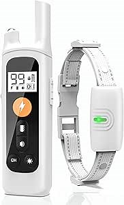 Dog Training Collar with Remote, 3300Ft Shock Collar for Small Medium Large Dogs, Rechargeable E Collar with Beep Vibrate Static Shock Modes, Security Keypad Lock