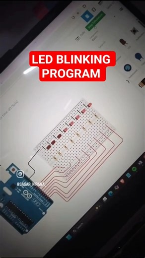 Iot project led blinking #olevel #technology #automechanic