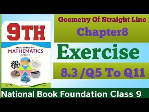 Exercise 8.3 Class 9th | Ex8.3Class9th ex8.3|| 9th class|| ex8.3nbfmaths#ex8.3 class9th ) Q5 To Q11 