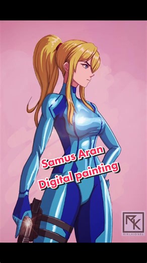 Samus Aran Zero Suit Fan Art#samus #samusaran #metroid #fanart #anime