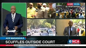 40K views · 347 reactions | ANC officials supporting Ace Magashule have been sent out of the Bloemfontein magistrate's court by the SAPS. The eNCA crew is out on the ground to bring you the latest developments at the case as it unfolds. Courtesy #DStv403 | eNCAnews | Facebook