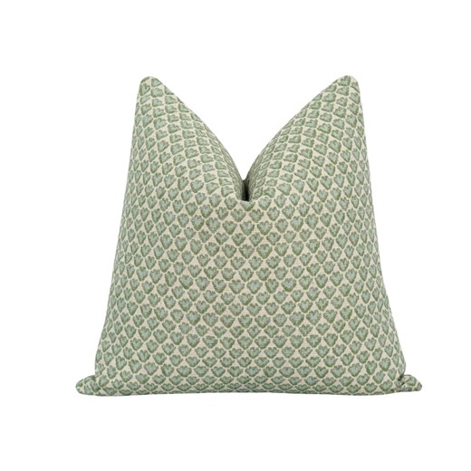 Green, Blue and Natural Pillow Cover • Decorative Leaf Pattern • Elegant Summer Accent for Cottage, Farmhouse or Grandmillennial Spaces - Etsy