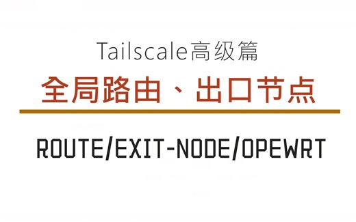 Tailscale高级用法之route与exit-node实现局域网穿透与出口节点