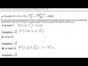Statistics - Poisson Distribution Examples