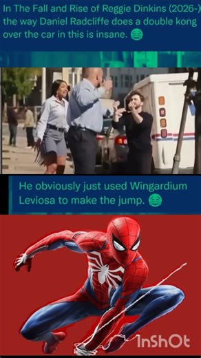 In The Fall and Rise of Reggie Dinkins (2026-), the way Daniel Radcliffe does a double kong over