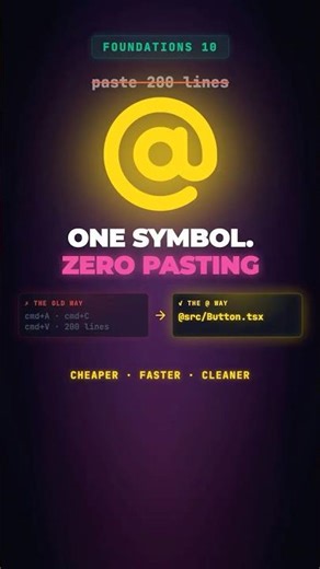 Stop pasting code into Claude Code. The @ directive does it cheaper.