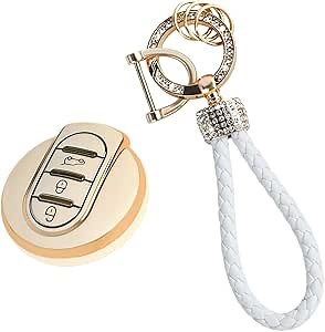 Key Fob Cover Compatible with BMW, Soft TPU Key Case Protection Fit for BMW Mini Cooper F54 F55 F56 F57 F60, Remote Smart Key Protector