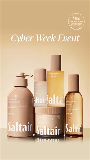 ⚡ Our Biggest Sale Ever ⚡Save 20% sitewide and get a FREE Golden Hour Travel Size Body Wash on orders $65 . Stock up on your favorites or try our latest releases before they sell out. | Saltair