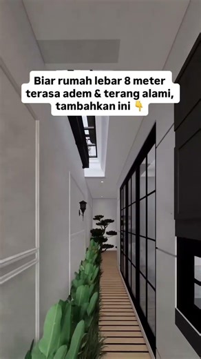 Sisakan sebagian untuk taman sampin/void, karena fungsinya untuk pencahayaan dan penghawaan alami.