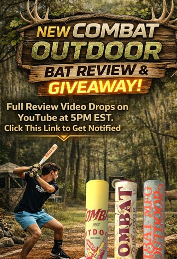 Combat Outdoor Giveaway & Review Drops today 5pm EST on YouTube. Make sure to watch the full review for a Giveaway?@CombatMFG #baseball #baseballboys #baseballlife #review #giveaway