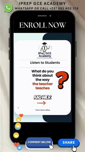 iPrep GCE Academy Student Success Stories | Best GCE Maths&Physics Tutors | Douala | +237 683403319